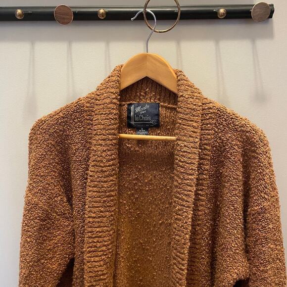 Monto Par Le Chois S Vintage 80s Boucle Knit Cardigan | Oversized Slouchy Boho - Picture 4 of 5